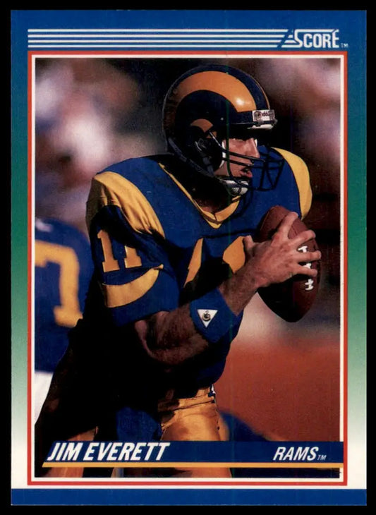 1990 Score Jim Everett 4 Los Angeles Rams NM - Football Card Single