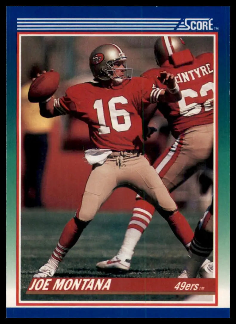 1990 Score Joe Montana 1 San Francisco 49ers NM - Football Card Single