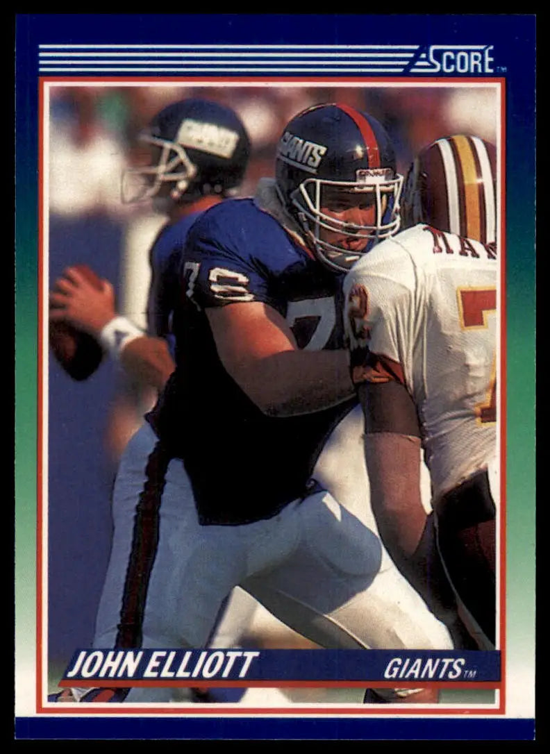 1990 Score John Elliott 78 New York Giants NM - Football Card Single