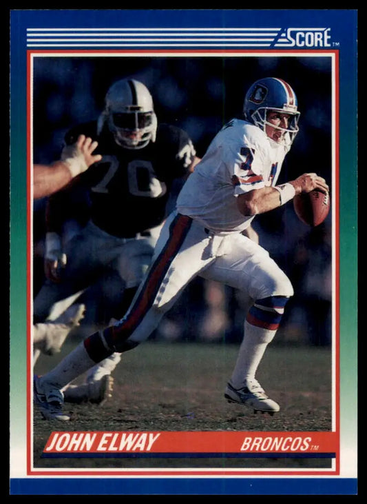 1990 Score John Elway 25 Denver Broncos NM - Football Card Single