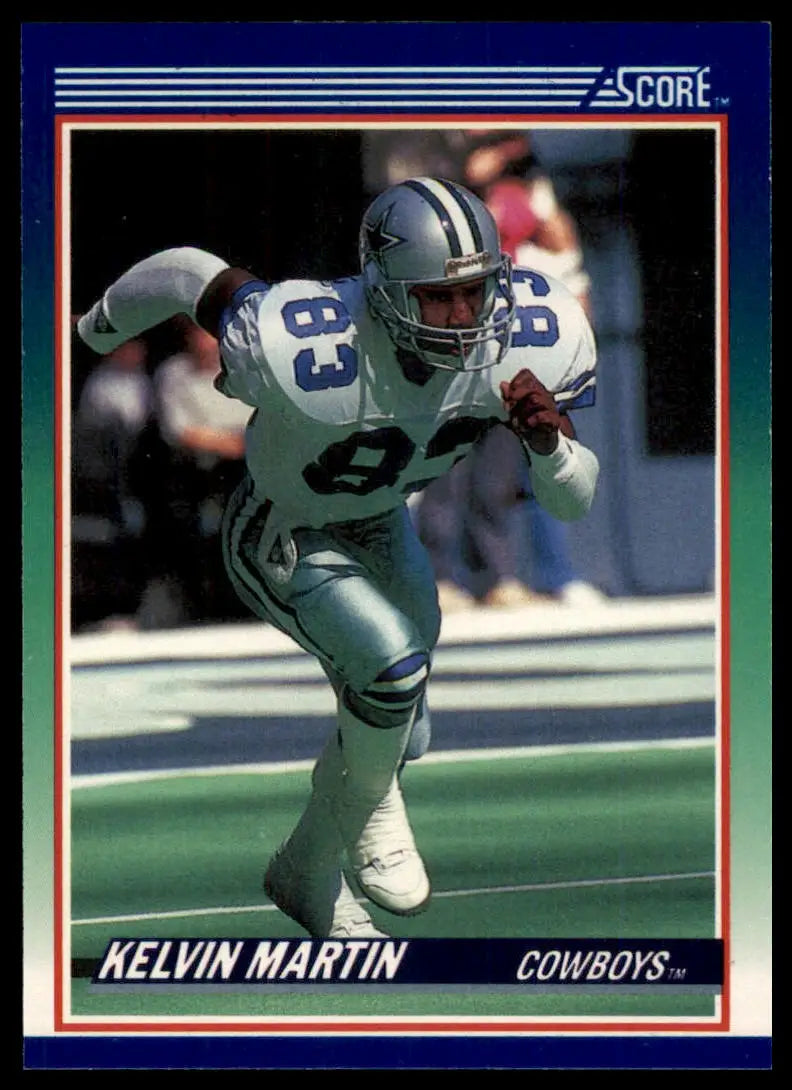 1990 Score Kelvin Martin RC 82 Dallas Cowboys NM - Football Card Single