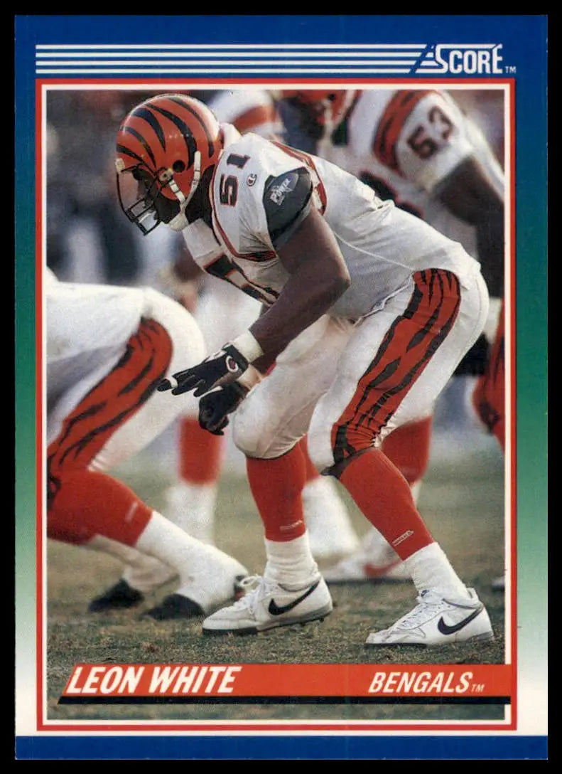 1990 Score Leon White 32 Cincinnati Bengals NM - Football Card Single