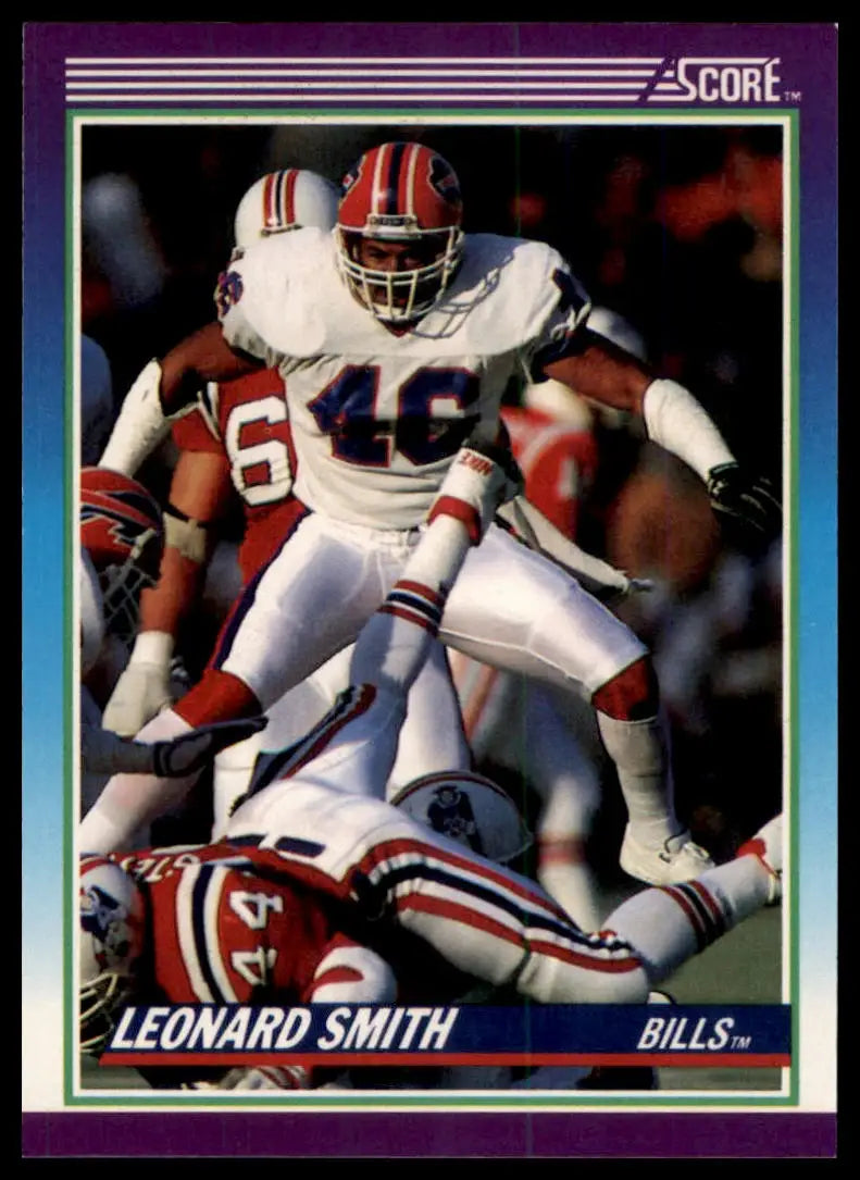 1990 Score Leonard Smith 190 Buffalo Bills NM - Football Card Single