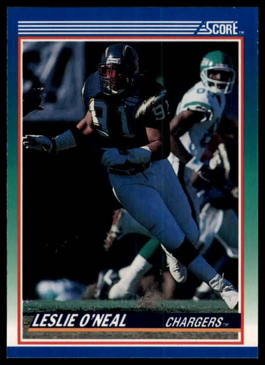 1990 Score Leslie O’Neal 8 San Diego Chargers NM - Football Card Single