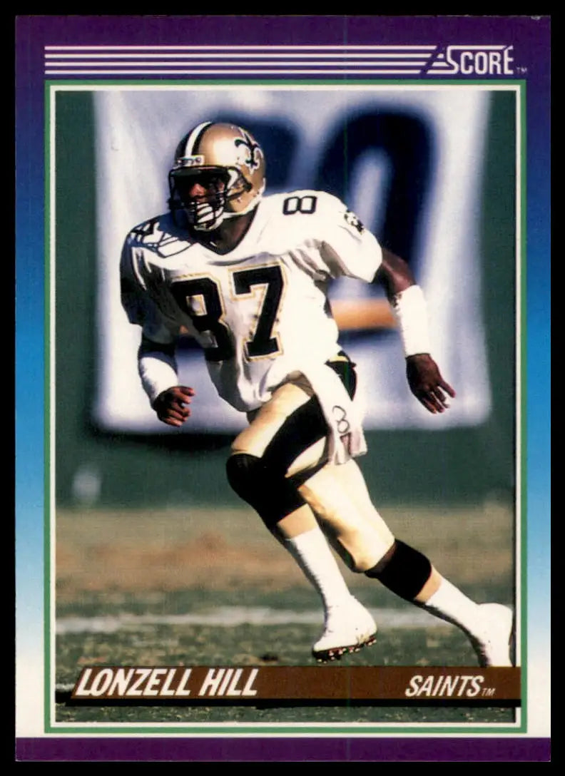 1990 Score Lonzell Hill 187 New Orleans Saints NM - Football Card Single
