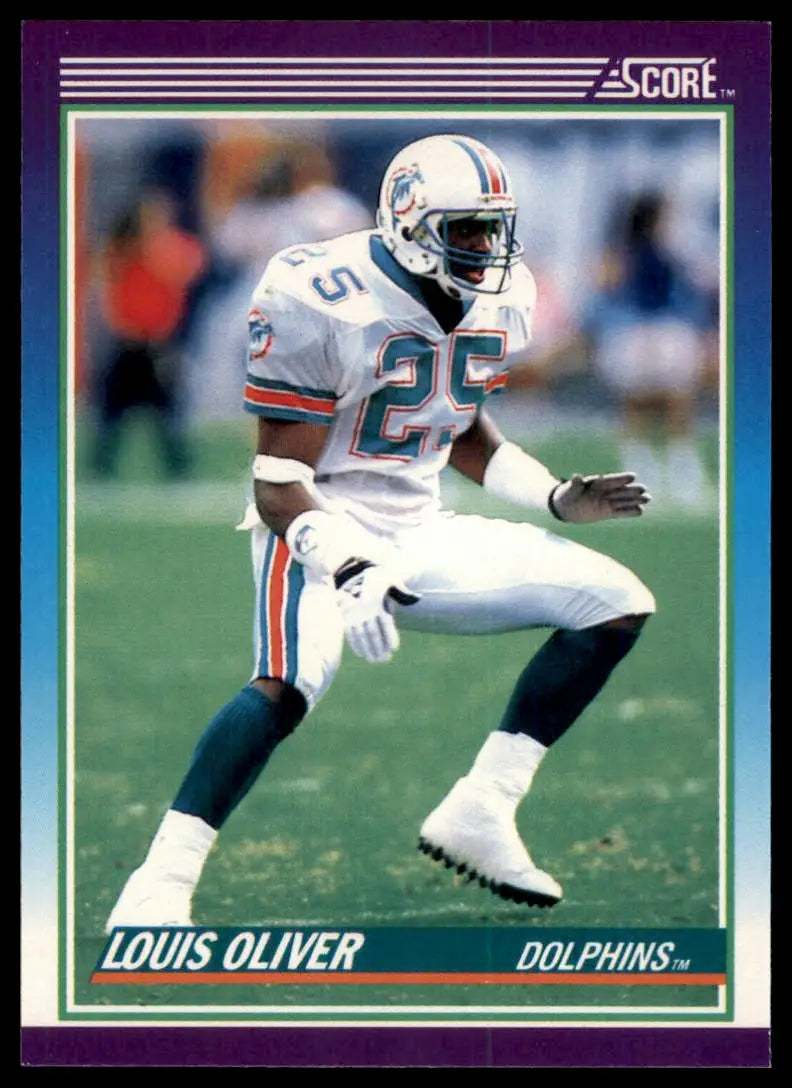 1990 Score Louis Oliver 215 Miami Dolphins NM - Football Card Single