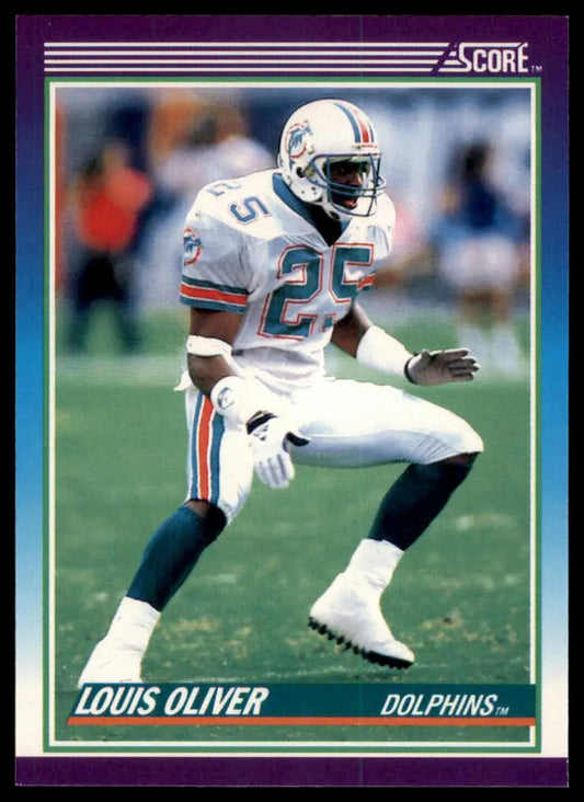 1990 Score Louis Oliver 215 Miami Dolphins NM - Football Card Single