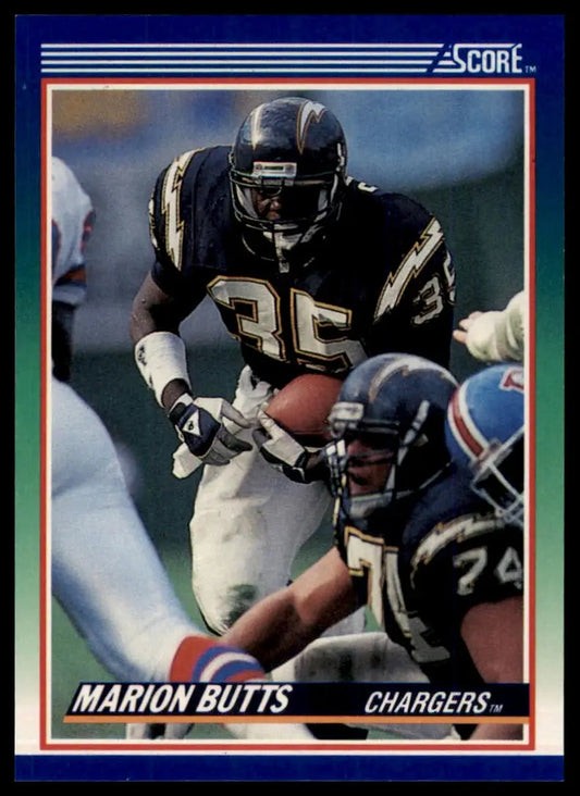 1990 Score Marion Butts 97 San Diego Chargers NM - Football Card Single