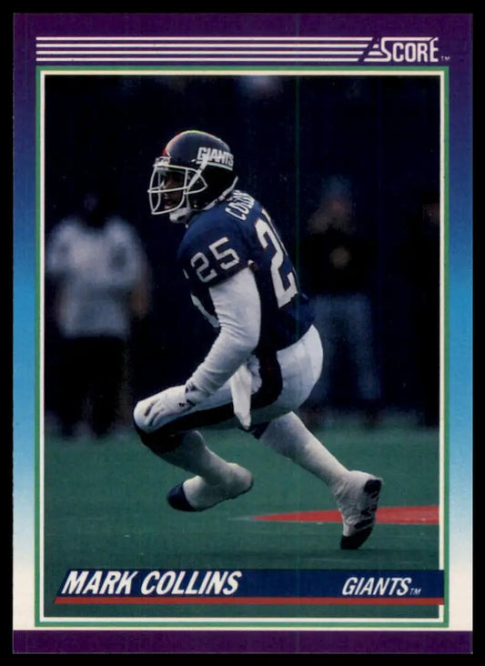 1990 Score Mark Collins 129 New York Giants NM - Football Card Single