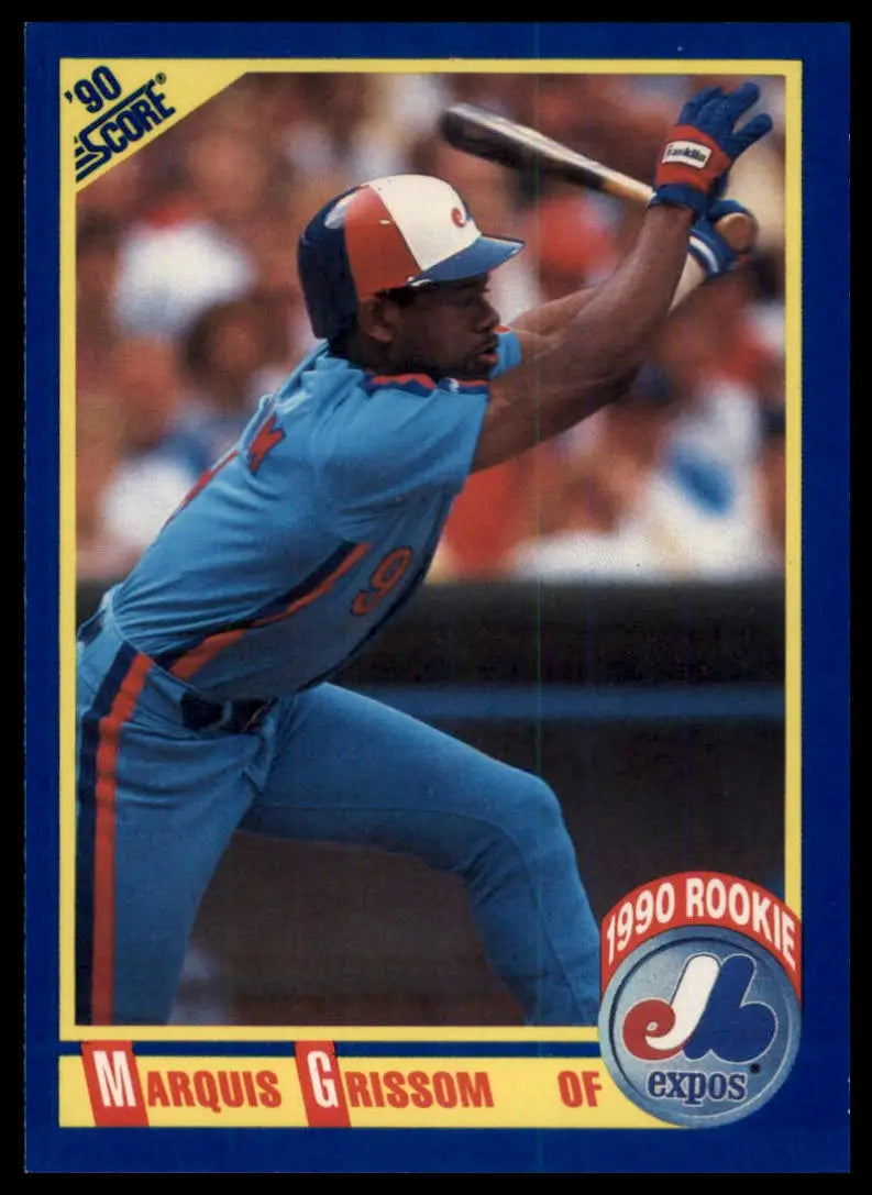 1990 Score Marquis Grissom RC 591 Montreal Expos NM - Baseball Card Single