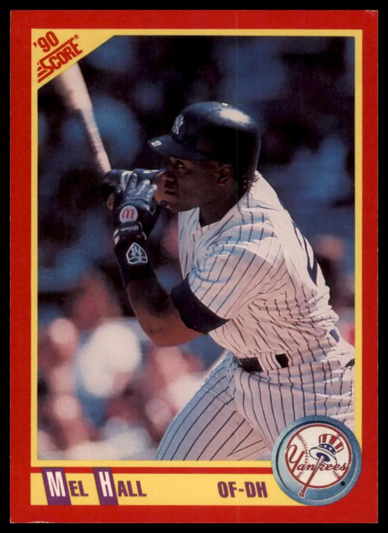 1990 Score Mel Hall 383 New York Yankees NM - Baseball Card Single