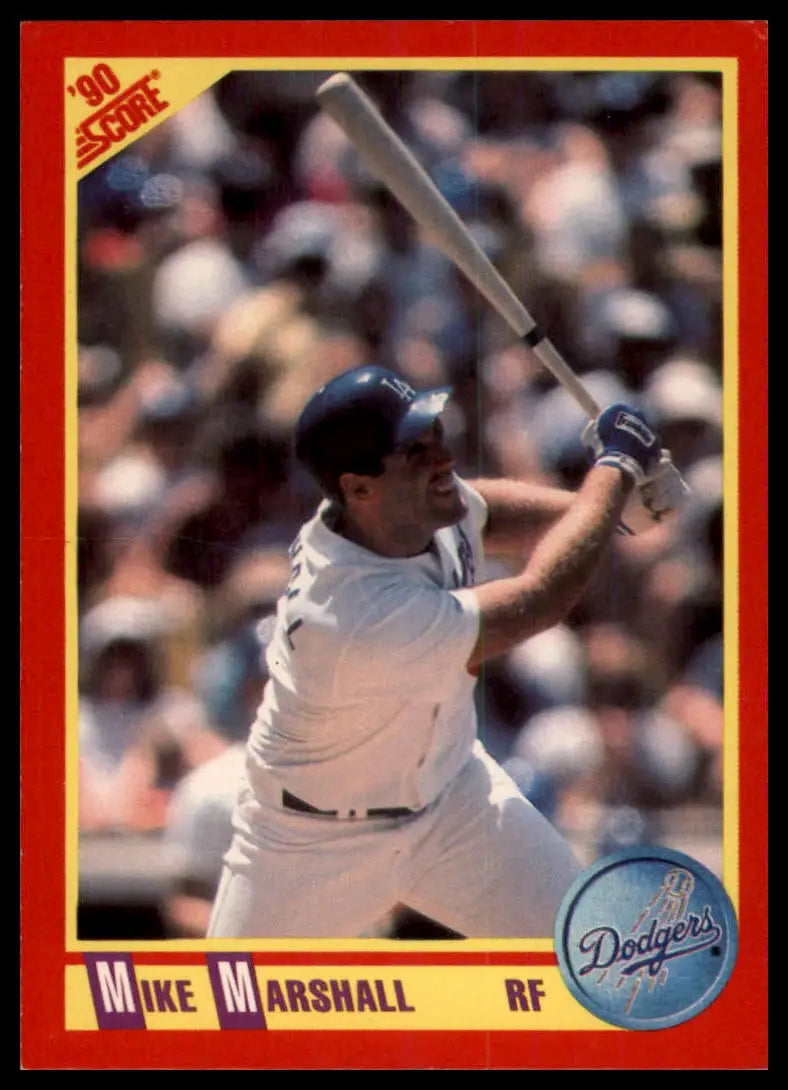 1990 Score Mike Marshall 384 Los Angeles Dodgers NM - Baseball Card Single