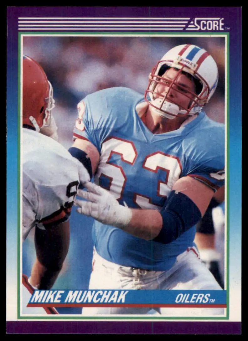 1990 Score Mike Munchak 161 Houston Oilers NM - Football Card Single
