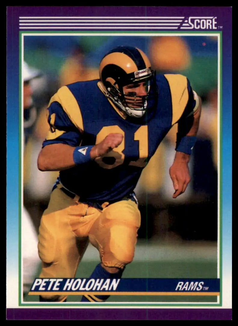 1990 Score Pete Holohan 179 Los Angeles Rams NM - Football Card Single
