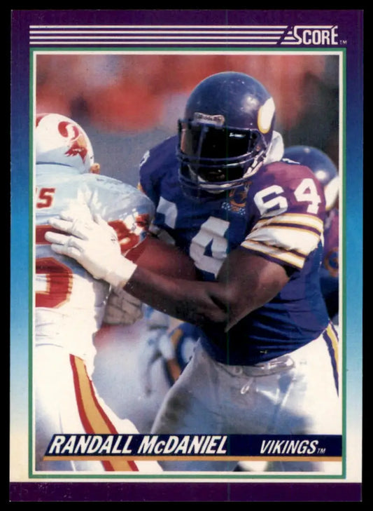 1990 Score Randall McDaniel 164 Minnesota Vikings NM - Football Card Single