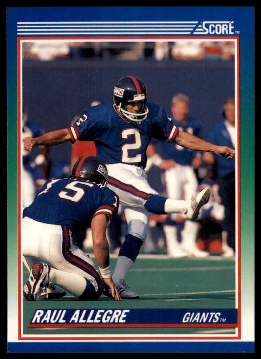 1990 Score Raul Allegre 54 New York Giants NM - Football Card Single