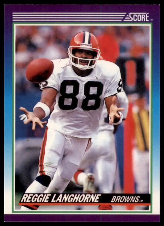 1990 Score Reggie Langhorne 186 Cleveland Browns NM - Football Card Single