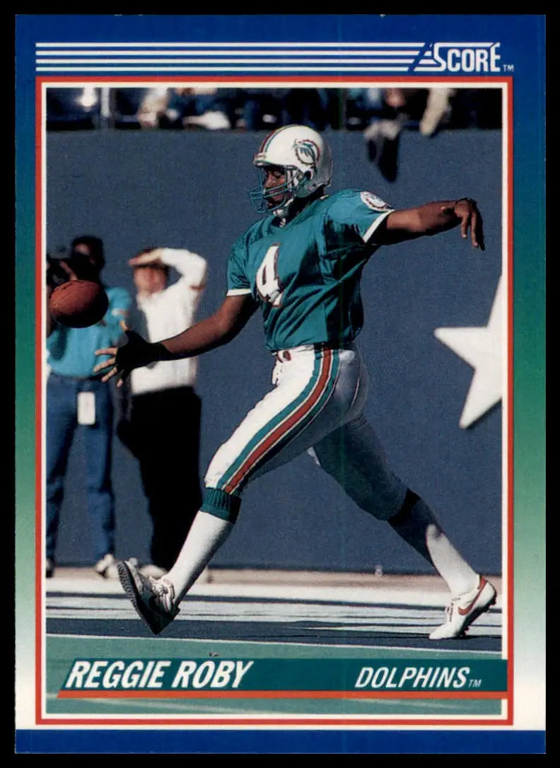 1990 Score Reggie Roby 43 Miami Dolphins NM - Football Card Single
