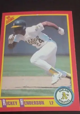 1990 Score - Rickey Henderson #360. Oakland Athletics. NRMT+ - Baseball Card Single