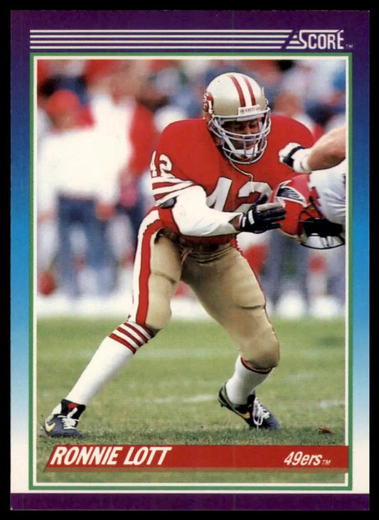 1990 Score Ronnie Lott 170 San Francisco 49ers NM - Football Card Single