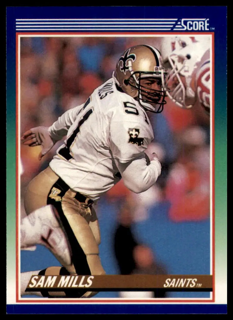 1990 Score Sam Mills 74 New Orleans Saints NM - Football Card Single