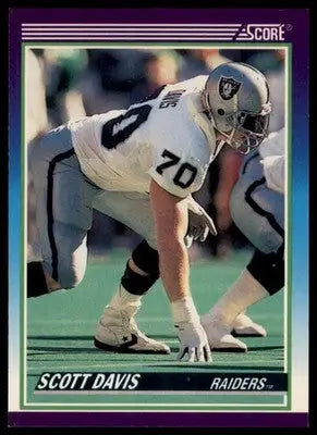 1990 Score Scott Davis RC 488 Los Angeles Raiders