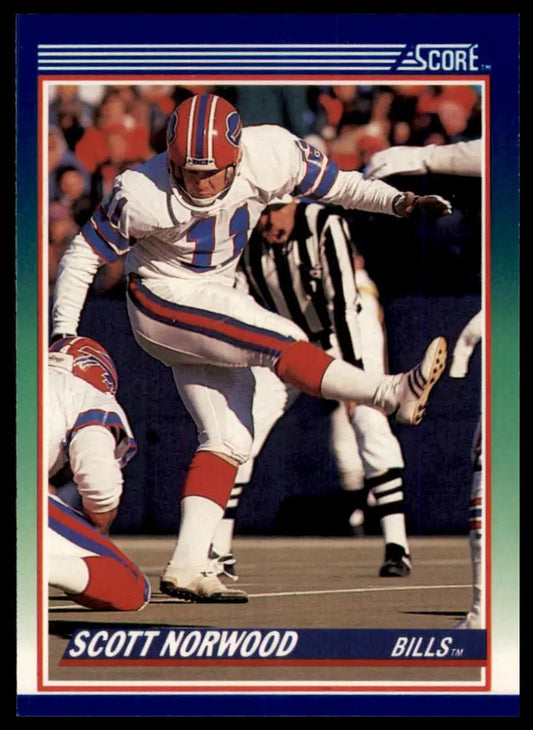 1990 Score Scott Norwood 63 Buffalo Bills NM - Football Card Single