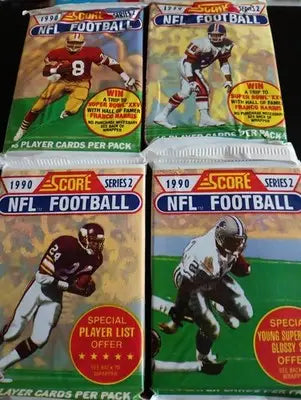 1990 Score Series 2 Sealed Football Packs - LOT of FOUR sealed packs. EX-NRMT