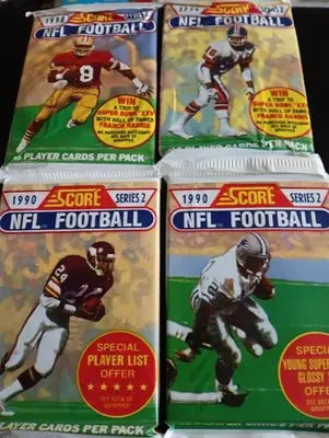 1990 Score Series 2 Sealed Football Packs - LOT of FOUR sealed packs. EX-NRMT