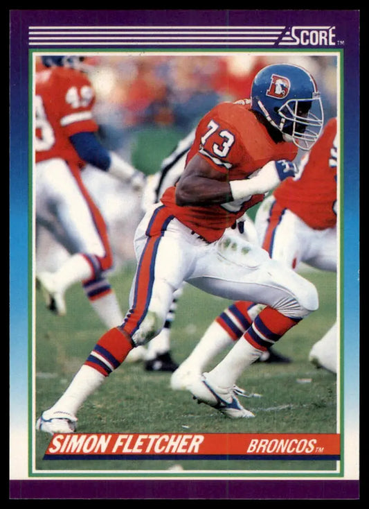 1990 Score Simon Fletcher 173 Denver Broncos NM - Football Card Single