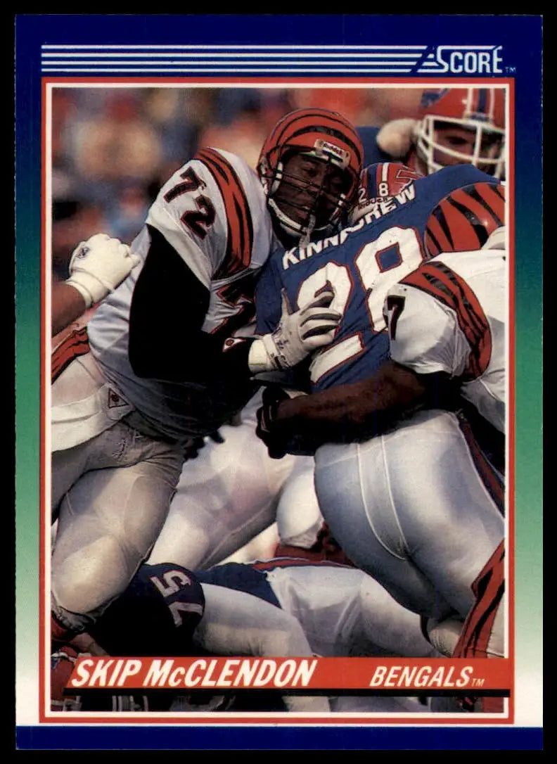 1990 Score Skip McClendon RC 72 Cincinnati Bengals NM - Football Card Single