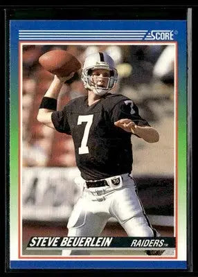 1990 Score Steve Beuerlein #342 Los Angeles Raiders - Football Card Single