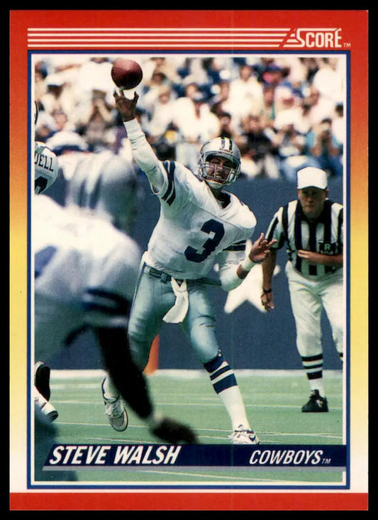 1990 Score Steve Walsh 231 Dallas Cowboys NM - Football Card Single