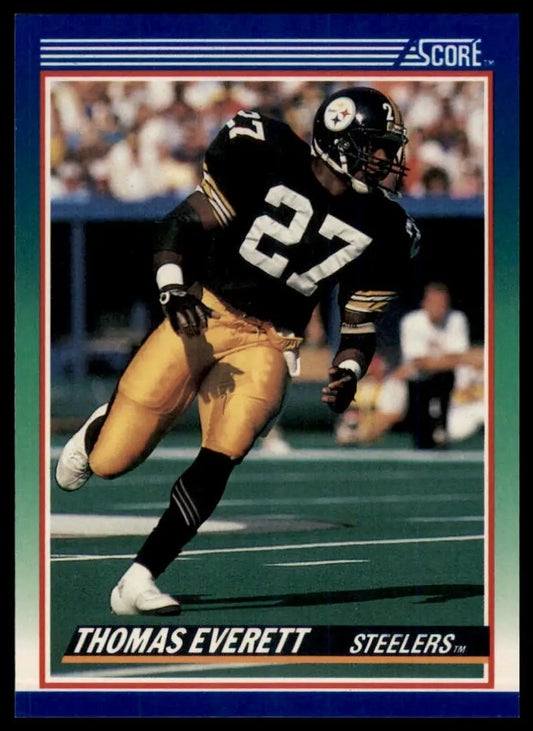 1990 Score Thomas Everett 79 Pittsburgh Steelers NM - Football Card Single