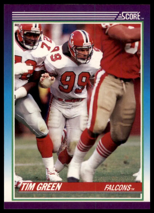 1990 Score Tim Green RC 206 Atlanta Falcons NM - Football Card Single
