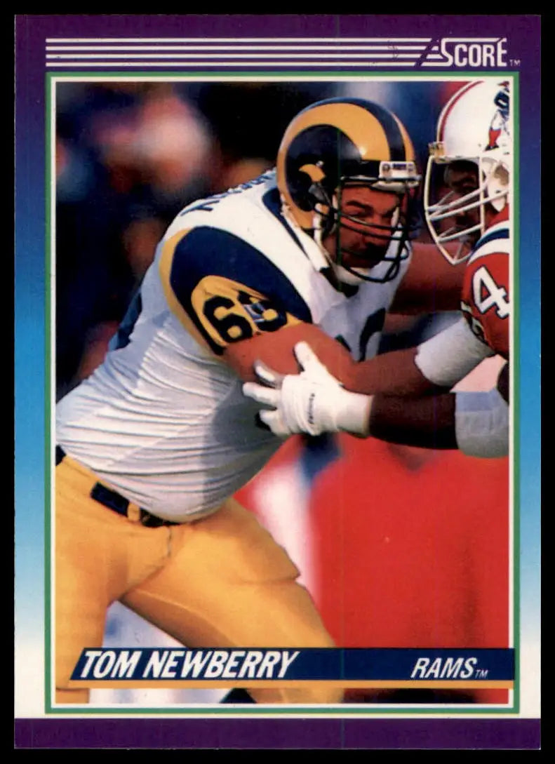 1990 Score Tom Newberry 192 Los Angeles Rams NM - Football Card Single