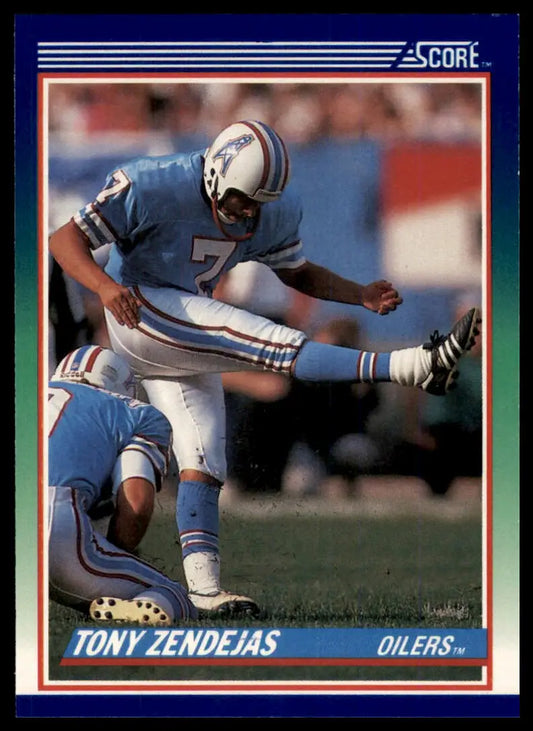 1990 Score Tony Zendejas 69 Houston Oilers NM - Football Card Single