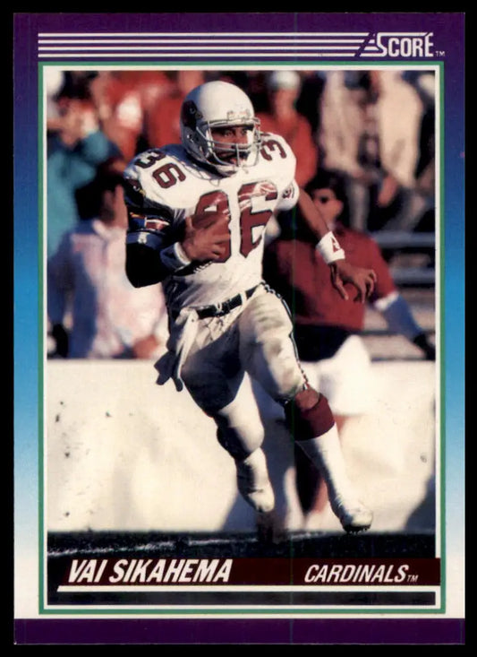 1990 Score Vai Sikahema 136 Phoenix Cardinals NM - Football Card Single