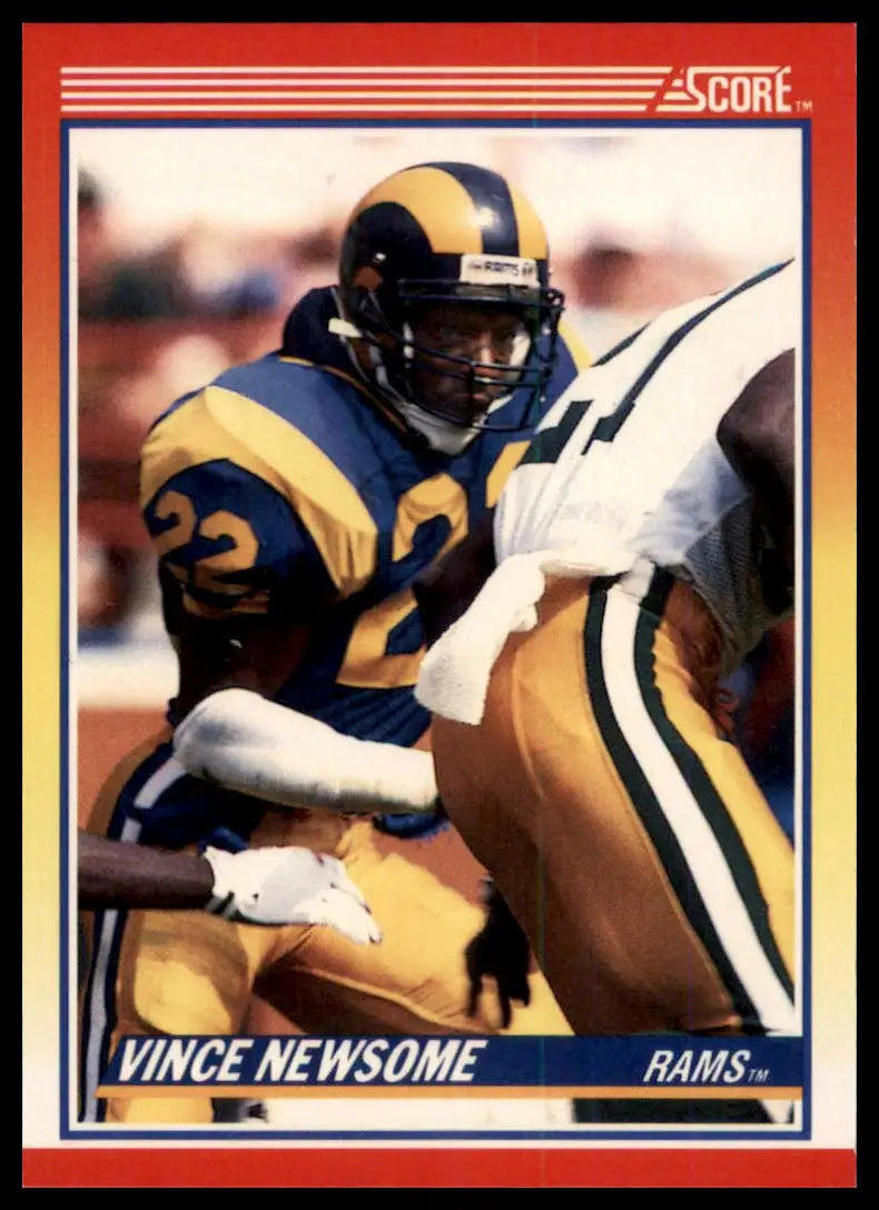1990 Score Vince Newsome RC 222 Los Angeles Rams NM - Football Card Single