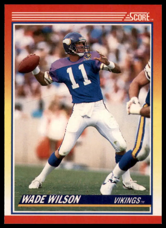1990 Score Wade Wilson 250 Minnesota Vikings NM - Football Card Single