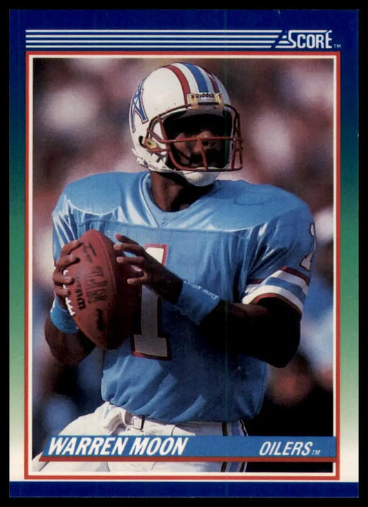 1990 Score Warren Moon 105 Houston Oilers NM - Football Card Single