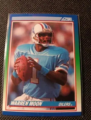 1990 Score - Warren Moon #105. Houston Oilers. NRMT+ - Football Card Single