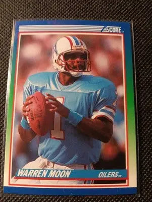 1990 Score - Warren Moon #105. Houston Oilers. NRMT+ - Football Card Single