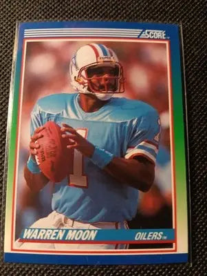1990 Score - Warren Moon #105. Houston Oilers. NRMT+ - Football Card Single
