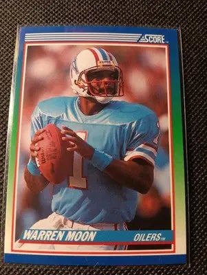 1990 Score - Warren Moon #105. Houston Oilers. NRMT+ - Football Card Single