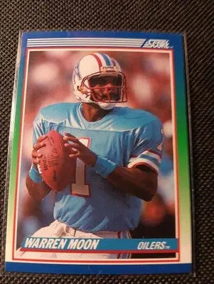 1990 Score - Warren Moon #105. Houston Oilers. NRMT+ - Football Card Single