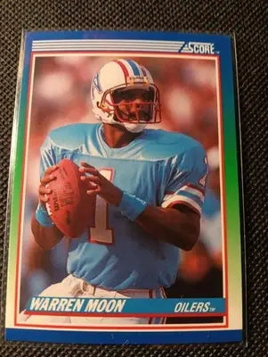 1990 Score - Warren Moon #105. Houston Oilers. NRMT+ - Football Card Single