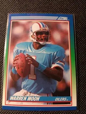 1990 Score - Warren Moon #105. Houston Oilers. NRMT+ - Football Card Single