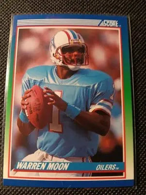 1990 Score - Warren Moon #105. Houston Oilers. NRMT+ - Football Card Single