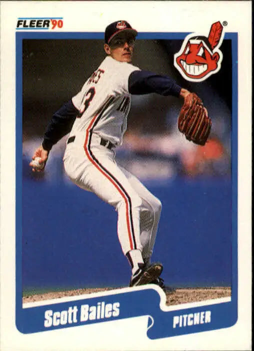 1990 Scott Bailes Fleer Baseball Card #484 - Baseball Card Single